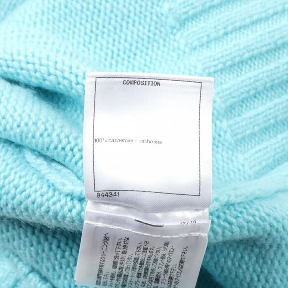 Authentic CHANEL Logo Embroidery Beads Cashmere Knit Jumper Sweater Pullover Top - Picture 6 of 6